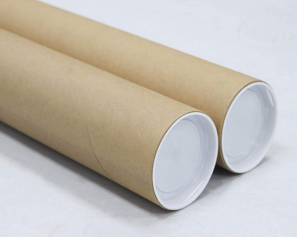 MagicWater Supply Mailing Tube - 3 in x 18 in - Kraft - 2 Pack for Shipping and Storage of Documents