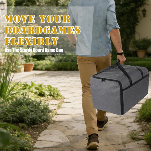 Board Game Storage Bag, Portable Board Game Organizer and Storage with Cover for Office Supplies, Puzzles, Building