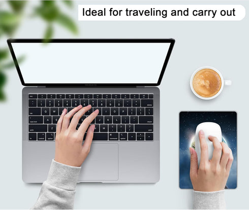 Small Mouse Pad, Mini 6 x 8 Inch with Non-Slip Rubber Base for Home Office, Washable & Portable