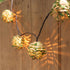 TWINKVILLA 10 Decorative Lantern String Lights, Outdoor Plug in Hanging Lights with Natural Hemp Rope Leaf Balls