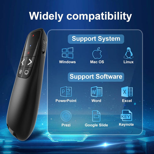 VILNIU Presentation Clickers for PowerPoint, Clicker for Laptop Presentations Remote, USB Wireless Presenter Remote