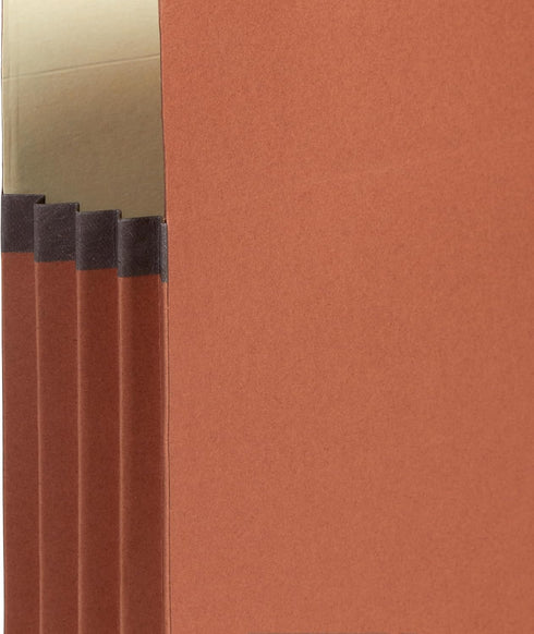 Blue Summit Expanding File Pockets, Legal Size, 3.25” Expansion, Redrope – 10 Folders