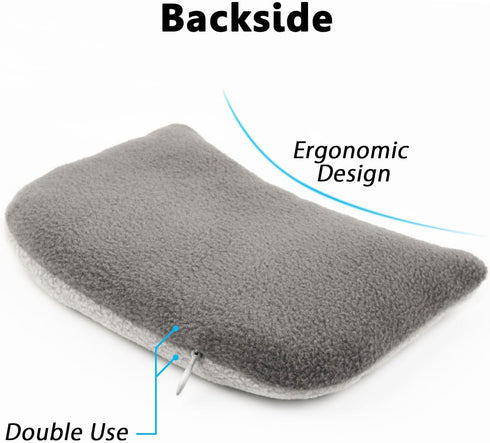 Large Ergonomic Mouse Wrist Rest Bean Bag, Thicker Ergobeads Mouse Pad Wrist Support for Computer, Laptop, PC Gaming, Home Office Work, Easy Typing Wrist Pain Relief (Updated Version Gray)