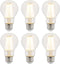 Westinghouse 5167220 8 Watt A19 Dimmable Clear Filament LED Light Bulb, 75 Watt Equivalent, 6 Pack
