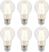 Westinghouse 5167220 8 Watt A19 Dimmable Clear Filament LED Light Bulb, 75 Watt Equivalent, 6 Pack