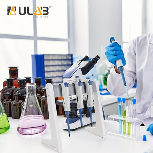 ULAB Lab Linear Pipettor Stand Rack, Hold Up 6 Pipettes, Laboratory Pipette Rack, ULH1024