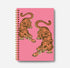 Trendy Preppy Hot Pink Tiger Notebook Journal - Pink Aesthetic Notebooks, Pink Composition Notebook, 5.5x8.3