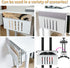 Desk Side Storage, No Drill Steel Hanging Organizer, Laptop Holder for Office & Home (White)