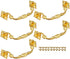 uxcell Iron Spray-Paint Drawer Box Case Ring Pull Handle Gold Tone 5 Pack, 104mmx48mm