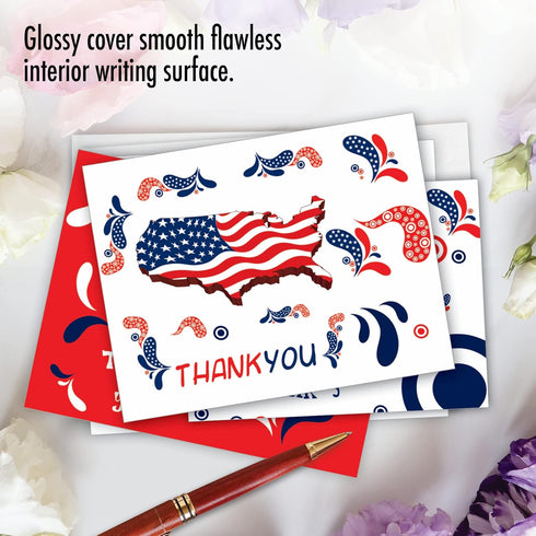 The Best Card Company 10 Assorted Blank Thank You Notecards Box Set, 4 x 5.12 Inch with Envelopes, 10 Designs