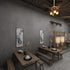 16" 118" Dark Grey Black Concrete Wallpaper, Peel and Stick 3D Matte Textured Contact Paper for DIY Wall Sticker