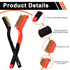 Rkiiqii Set, 6 Wire Brush Pcs Professional Wire Brushes for Cleaning Rust, Stainless Steel/Brass/Nylon Brushes, Small
