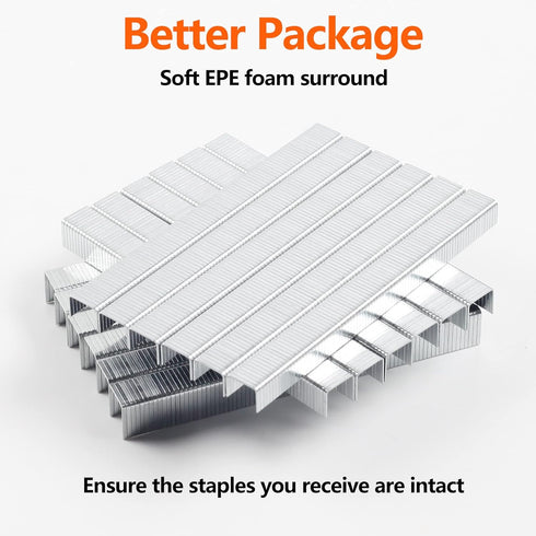 Heavy Duty T50 Staples, 5000-Count 3/8 Inch, 20 Gauge Galvanized for Pneumatic & Manual Stapler Gun