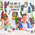 Set 47Pcs JarThenaAMCS Back to School Crayon Bulletin Board Colorful Crayon Shape Paper Cutouts with Glue Points We are