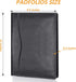 Leather Portfolio Folder Padfolio, Business Padfolio Organizer Document Planner Portfolio Binder Storage Pocket for Legal Pad Holder Paperwork Phone Men Women (Black) by Generic