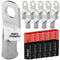 SELTERM 10pcs 2 Awg 5/16" Stud Battery Lugs, Ring Terminal Connectors with 12pcs 3:1 Heat Shrink Tubing, Heavy Duty Kit