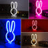 Easter Decorations Neon Signs, Creative Bunny Lights with Base - Battery/USB Operated Rabbit Stuff for Home, Nursery