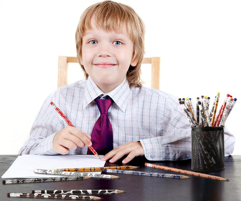 Teling 32 Pcs Western Cowboy Cowgirl Pencils for Kids, Fun Cowboy Theme Decorative Pencils