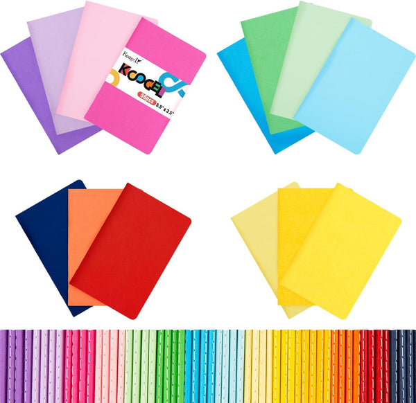 Koogel 56 Pads Mini Blank Notebooks, Small Pocket Notepads 3.5 x 5.5 Inch Memo Notepad Journals for Travelers, Kids,