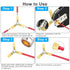 Linkstyle 20pcs 12-10 Gauge AWG 3 Way Wire Connector, Heavy Duty Crimp Y Ring Butt Connector with Heat Shrink