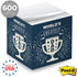 World's Greatest Dad Sticky Note Cube / 2.75" Memo Block Printed On 4 Sides/Father's Day Blue Modern Design