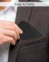 Business Card Holder Case with Zipper Pocket, Wallet for Men or Women, Black Business Card Carrier
