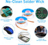 6 Pieces No-Clean Solder Wicks, 1.5 Meter Length, Desoldering Wicks (Blue, 0.1 Inch)