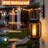 2 Pack 4 (New) Solar Lanterns Lights, Solar Lights Outdoor with Flickering Flame, Modes Waterproof Hanging Lantern