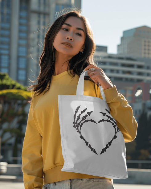 Reusable Skeleton Hands Heart Stencil, 11" x 8.5" - Custom Gothic Design for Unique Crafts