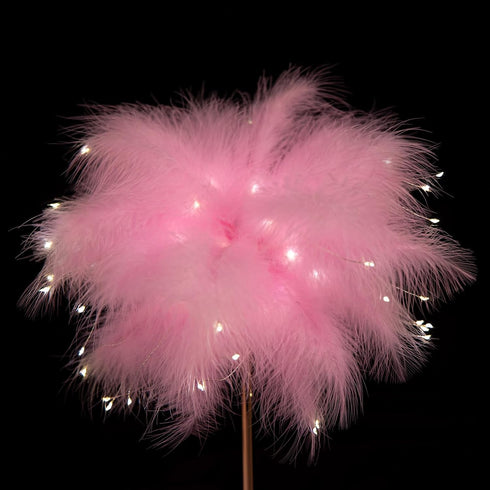 Pink Feather Lamp, LED Atmosphere Feather Night Lights, Bedside Lamps for Mother, Girlfriend, Home Girl Room