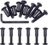 Swpeet 25Pcs M6x35mm Carbon Steel Black Hex Drive Socket Cap Bolts with 1Pcs Allen Wrench for Furniture