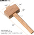 GREBSTK Wooden Mallet Manual Ice Hammer Mallet Beech Solid Carpenter Woodworking Mallet 12" by GREBSTK