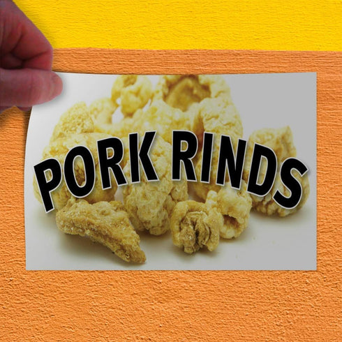 Fastasticdeals 14x10Inches Decal Stickers Multiple Sizes Pork Rinds Restaurant Cafe Bar D Industrial Vinyl Safety Sign