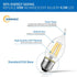 B11 Bulb Bulb E26 Dimmable Bulbs 2700K 4.5W (60W Lightbulbs, 6 Pack ANWIO Flame Tip Clear Candle Light Indoor LED