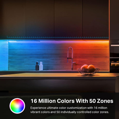 50 16.4ft 16M Trimmable, 2 (KL420L5) Kasa Smart LED Light Strip, Color Zones RGBIC, Wi-Fi LED Strip Works w/ Alexa