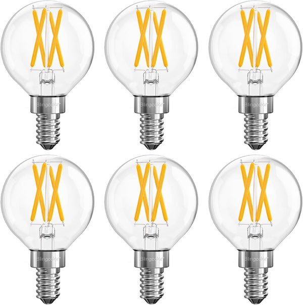 Dimmable E12 LED Bulbs 60 Watt Equivalent, 6 PACK G16.5 Small Globe