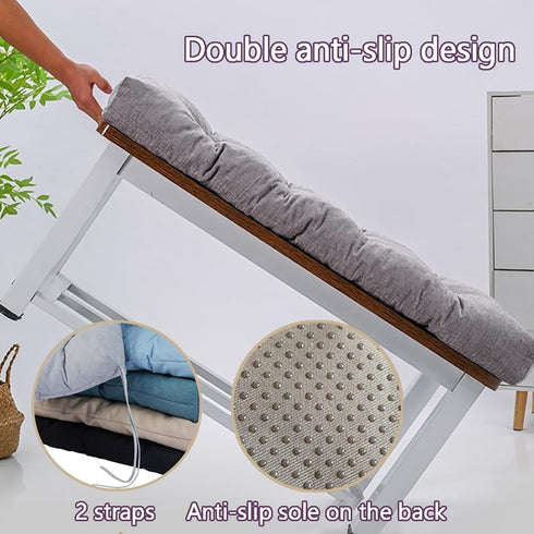 BLLMTEAR 100cmx40cm 120x40 90x35 150x40, 9cm Backing(13,30x80cm) Indoor Bench Cushion Seat Pad Linen Rectangle Bench