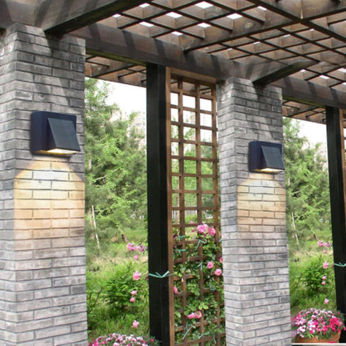 Yosoo Wall Lamp, Wall Mounted LED Light, Waterproof Decorative Light for Garden Patio and Porch (Warm White)