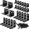 FATLODA 26PCS L Bracket Corner Brace Kit, 3 Sizes Stainless Steel L Brackets