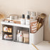 Desk Organizer with Pencil Holder and 3 Drawers, Desktop Stationery Holder for Office, Home, School (Rabbit Handle)