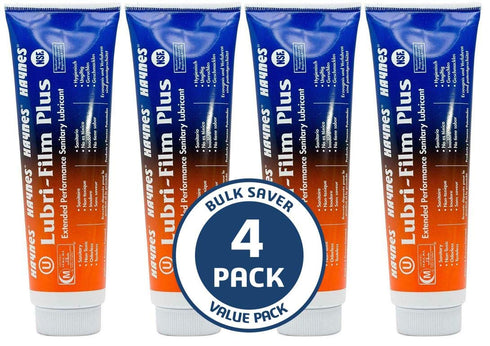 4 Pack 4 Haynes Lubri-Film Plus Food Grade Grease, O-Ring Lubricant, Food Safe Machine Lubricant, Ounce Tube, of Tubes