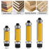 Totowood 4Pcs Set 1/4 Inch 1/2 Inch 3/4", 1", 1-1/4", 1-1/2" Inch Top and Bottom Bearing Flush Trim Router Bits Shank