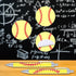 Yeaqee 32 Pcs Softball Party Favors, 16 Pcs Black Ink Ballpoint Pens, 16 Pcs Softball Sticky Note Pad, Bulk Gifts