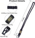 Heavy Duty Braided Paracord Lanyard Keychain with USA Flag, Strong Lanyard with Metal Clip for Outdoor Activities