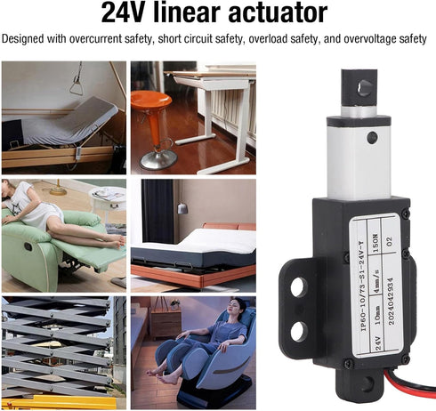 Mini Electric Linear Actuator, 0.39inch Stroke, 150N Thrust, Waterproof Motion Actuator for Home