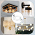 LUMLLSAJI 130mm (5.12") 2 Set Universal Light Fixture Mounting Bracket Kit, Light Crossbar Round Ceiling Plate