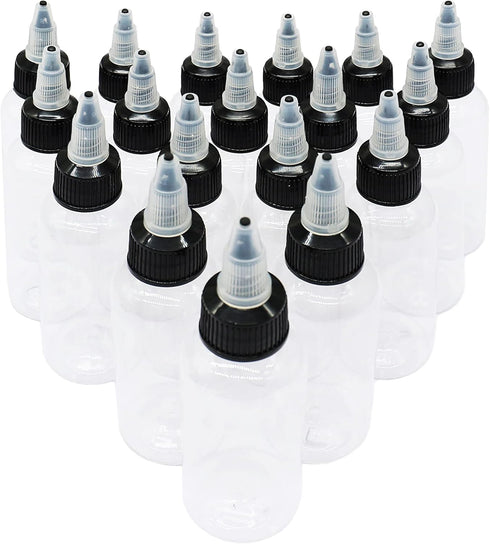 20 Pcs 1 oz PET Plastic Bottles, Hard Liquid Dropper Bottles, Dispensing & Laboratory Wash Bottles (30ml)