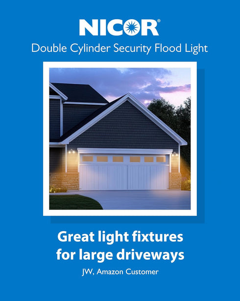 100W, 120V, Outdoor Flood Light Fixture - Spot Lights Outdoor Security Light Fixture, Adjustable Double Cylinder Head