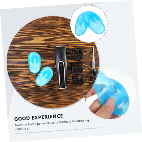 3pairs IMIKEYA Professional Silicone Ear Covers for Hair Dye Soft and Ear Tool for Hair Salon Use Sky Earmuffs