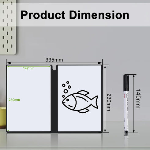 Portable Whiteboard, Mini A5 Dry Erase Notebook for Business Meetings, Office, Home Use